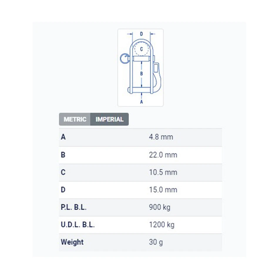 Manille Quart De Tour Ronstan 4 Manille Quart De Tour Ronstan – Image 2